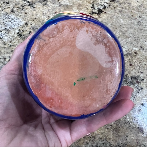 Neon Vintage Handmade Hand Painted Vase from Mexico - Picture 7 of 9